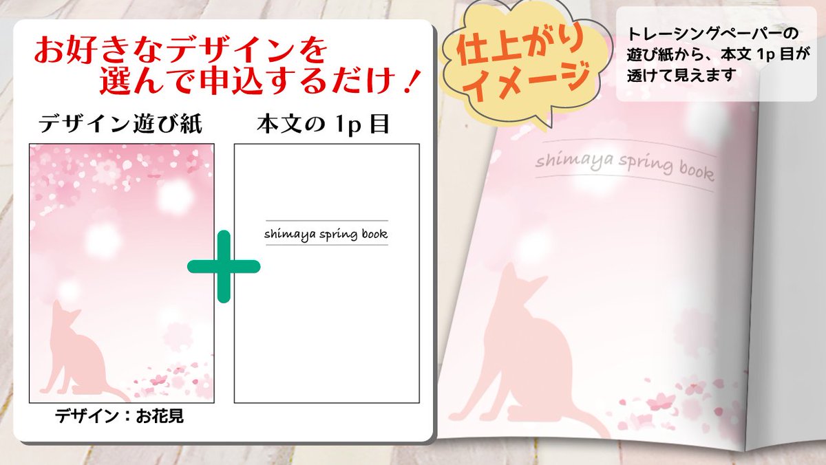 本を開いたら、ネコがぴょこん！🐈🐾 デザイントレーシングペーパーの