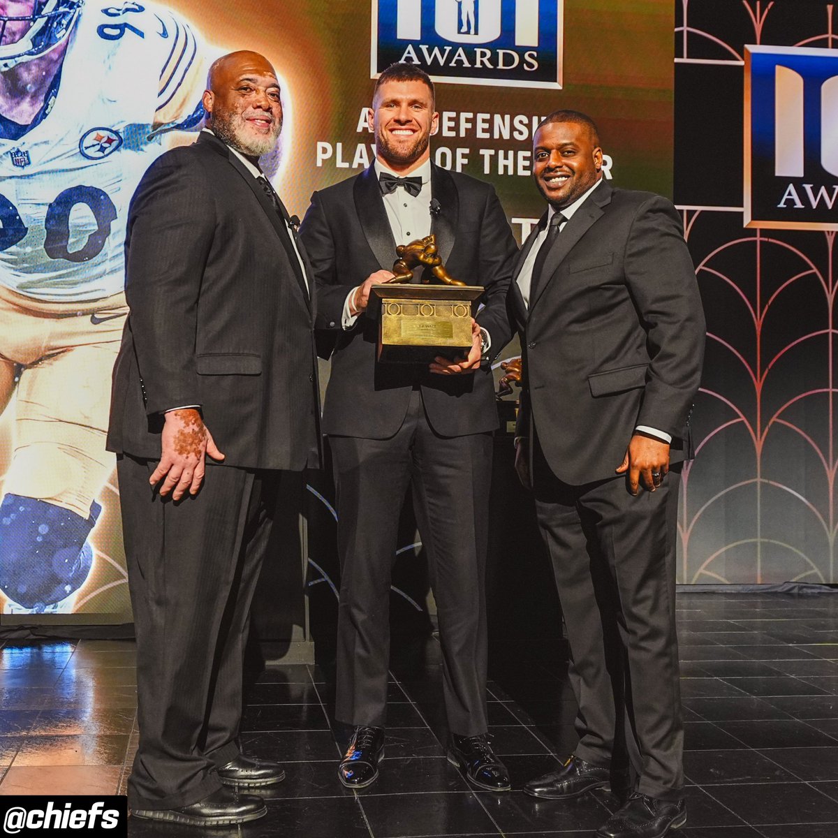 Last night, <a href="/_TJWatt/">TJ Watt</a> was honored at the #101Awards for being named the 2023 AFC Defensive Player of the Year.