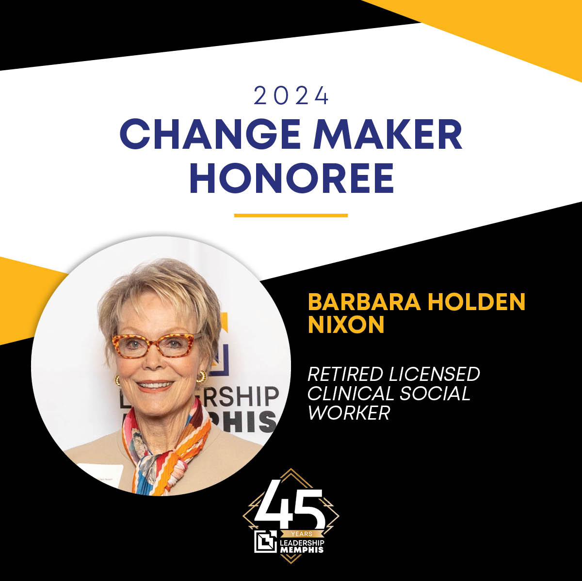 Barbara Holden Nixon is a retired licensed clinical social worker whose career has spans five decades. Before retiring in 2022, Nixon chaired the Adverse Childhood Experiences (ACE) Task Force. Congratulations to Barbara Holden Nixon on being one of our 2024 Change Makers! 🎉