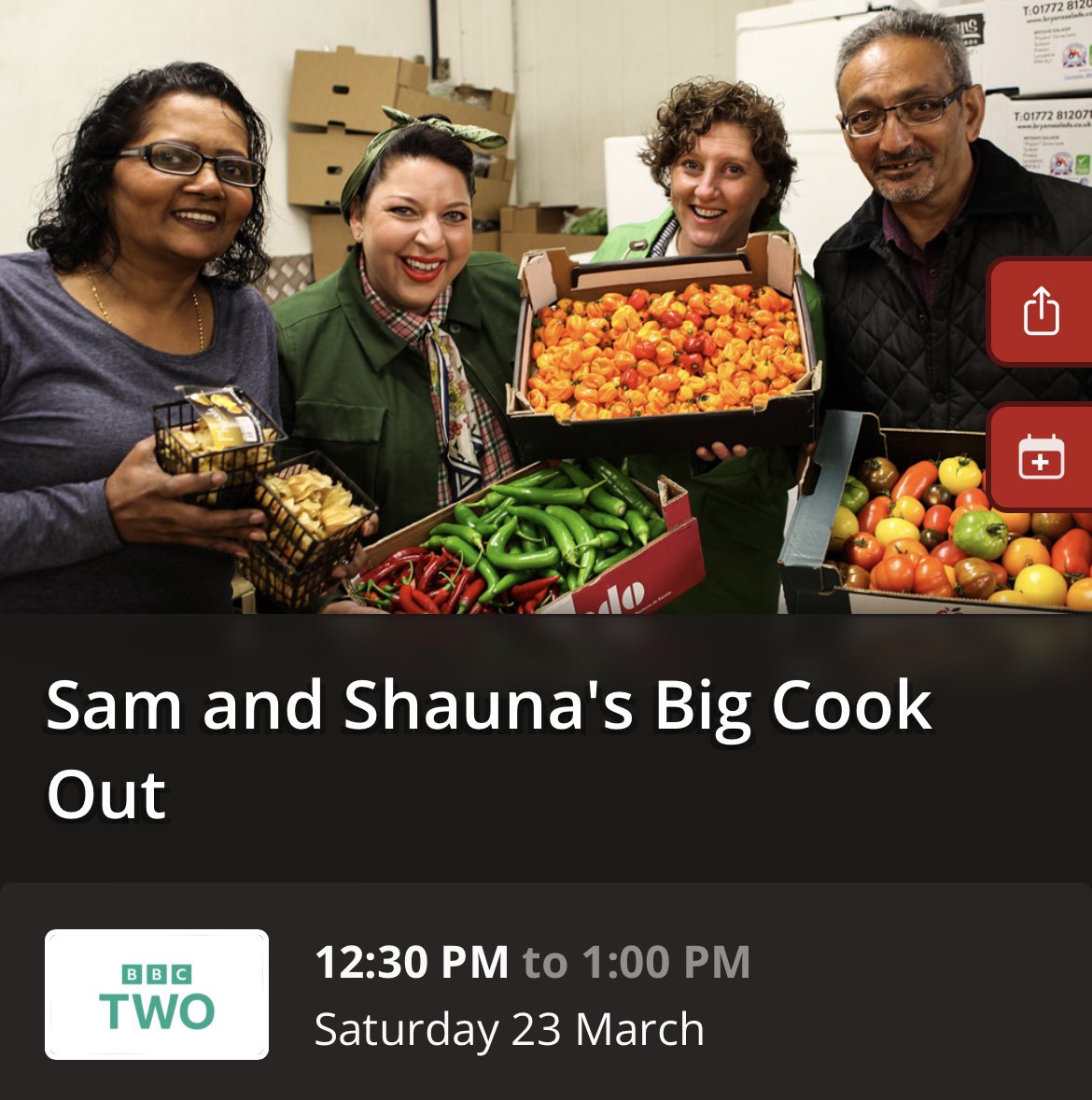 Big Cookout is back on @bbctwo today at 12:30pm 🙏🏻 🇮🇳 Loved cooking this huge vegetarian banquet with the @samaj_cardiff and the community in Cardiff. This is also the episode where we make our own charcoal with the fuel legends @whittleandflame. Available @bbciplayer 🔥