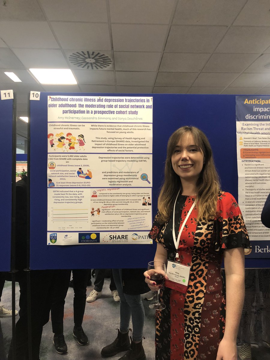 Enjoyable poster session at #APS2024UK where I presented on our @coordinate_eu funded project examining childhood illness and depression trajectories in older adulthood and potential social moderators using @SHARE_MEA data! @SonyaDeschenes @UCD_PATH_lab @UCDPsychology