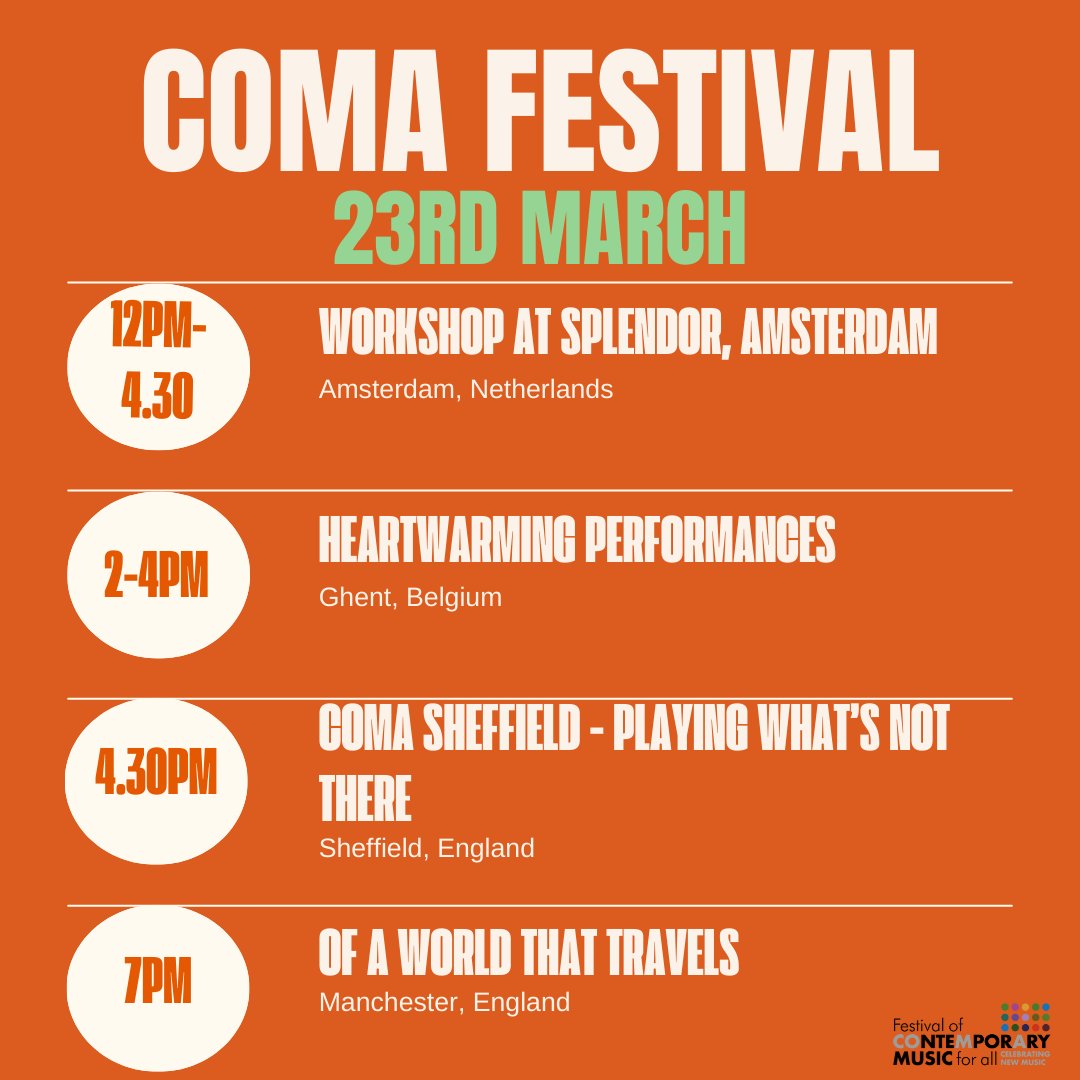 It's the penultimate day of #CoMAFestival2024, but it's a very busy one! coma.org/festival