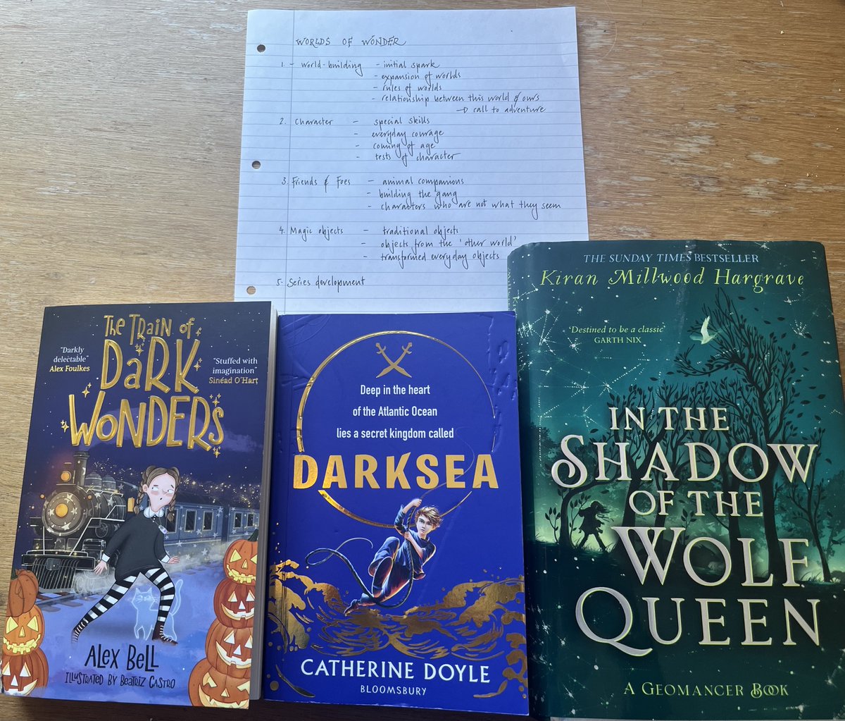 Final bit of planning for @oxfordlitfest panel discussion with @Alex_Bell86 @doyle_cat @Kiran_MH TOMORROW: 2pm. Such a treat to be exploring these 3 very different worlds, full of their own unique wonders. Snap up the last few tix here 👇👇👇 oxfordliteraryfestival.org/literature-eve…