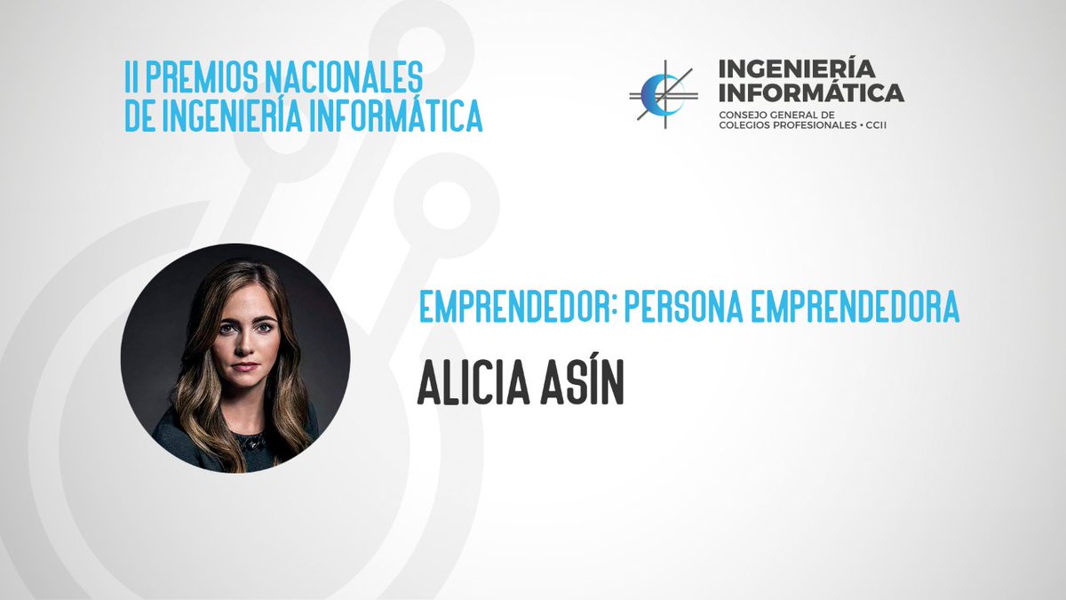 cciinfor's tweet photo. 🏆 PREMIOS NACIONALES DE INGENIERÍA INFORMÁTICA

🤝 Emprendimiento: persona emprendedora ↔️ @aliciaasin 

➡️ Cofundadora y CEO de @libelium, diseña tecnología IoT para una sociedad más datocrática

📲 ¡Conoce a los premiados!

https://t.co/RJONIvlqYh

#IngenieríaInformática https://t.co/Vh3JPqOQig