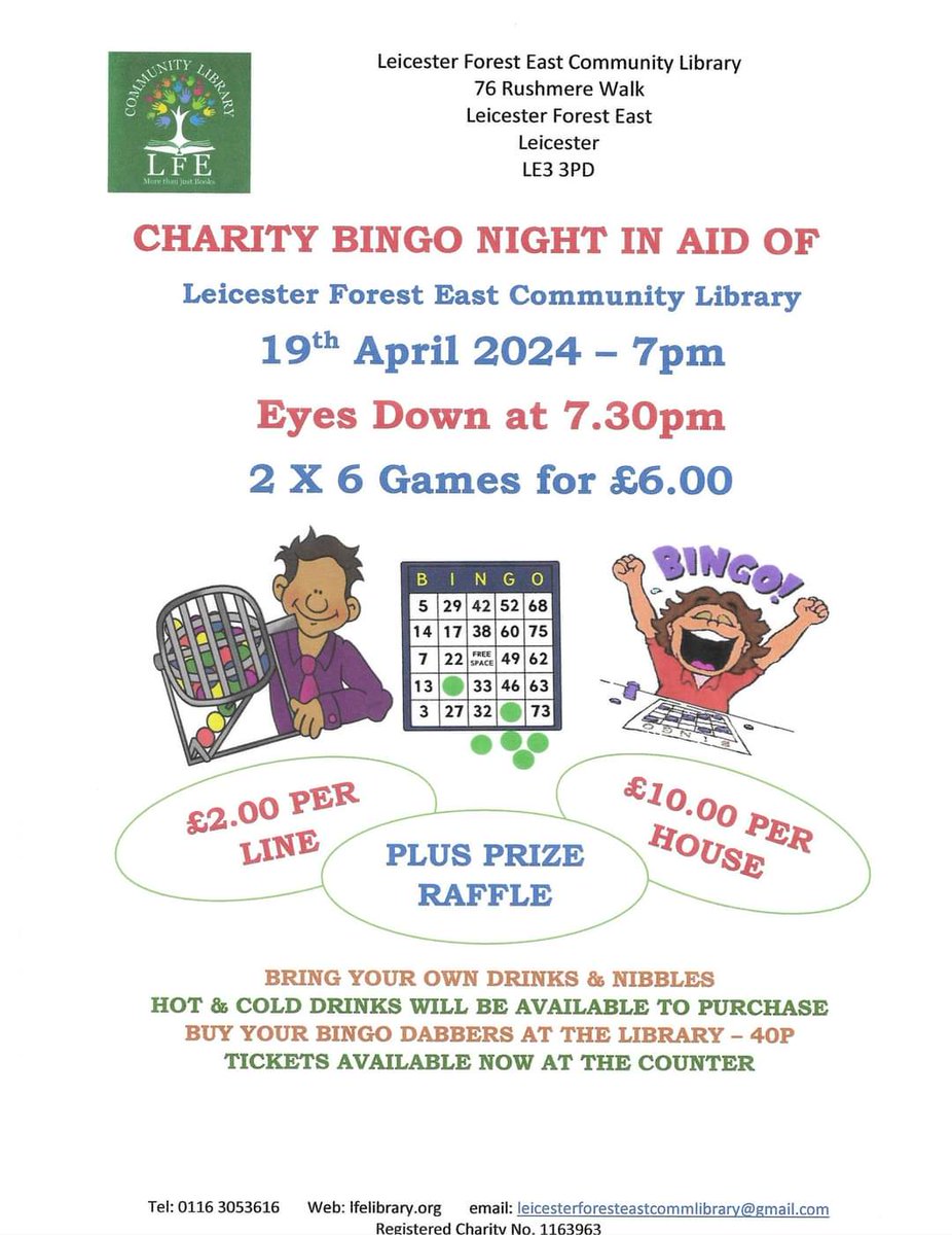 LFECommLibrary's tweet image. #bingo #community #fundraiser #library