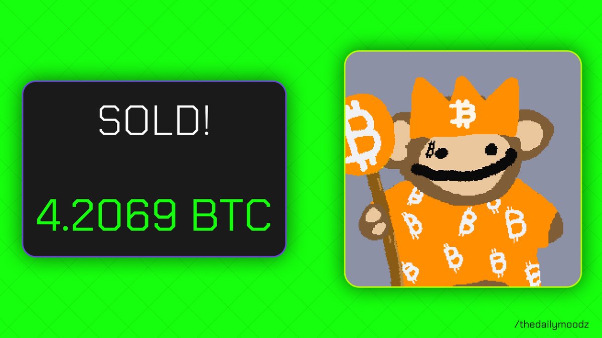 🔥HOT SALE: Bitcoin Puppet (<a href="/lepuppeteerfou/">fou</a>) SOLD for 4.2069 BTC [~$270,623] 🙂🔥

🙂this is the highest sale to date🔥