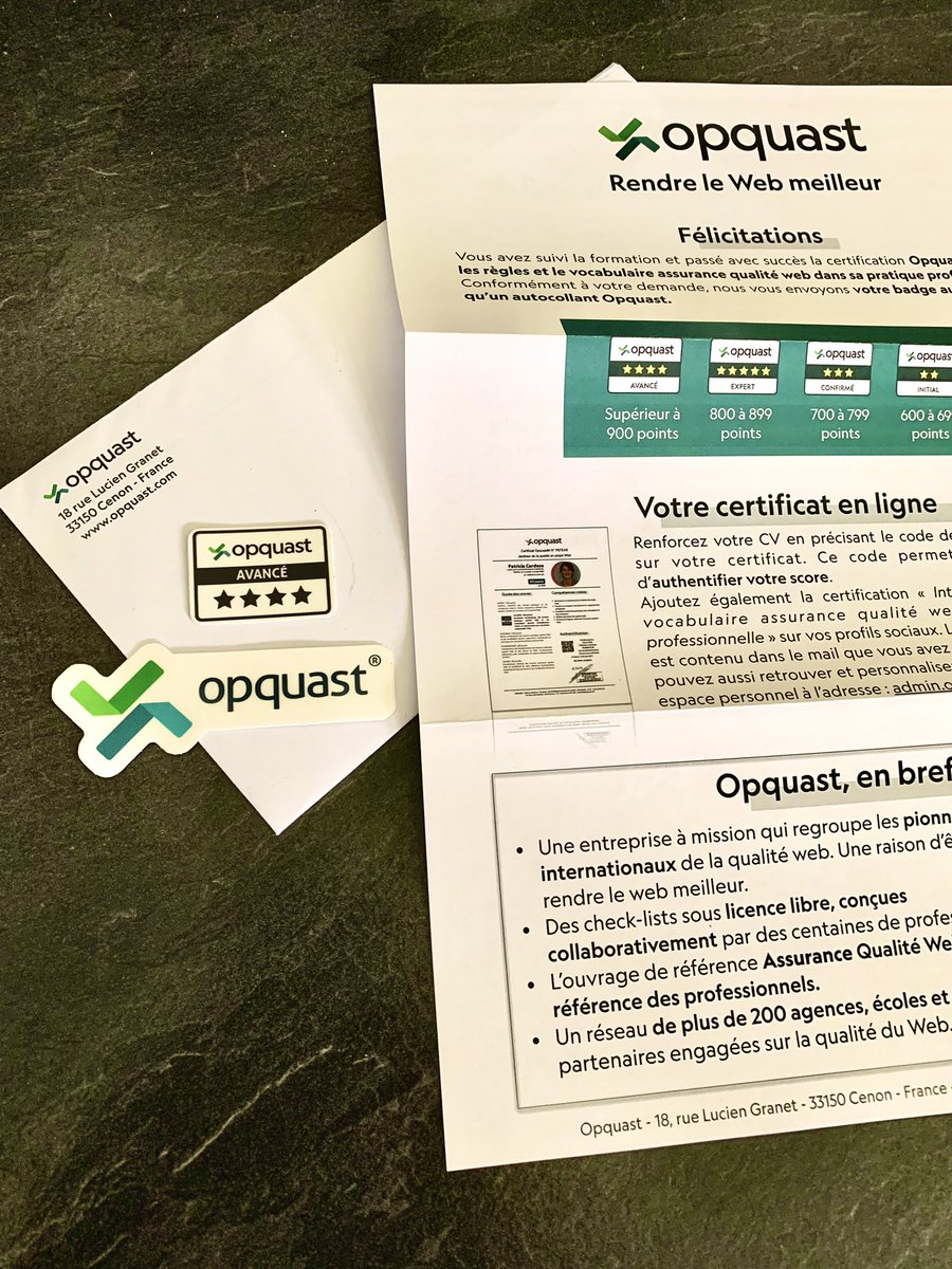 MaxCGParis's tweet image. Très cool ces stickers
Merci @opquast ! 😉

#Opquast #AssuranceQualitéWeb #VPTCS #Accessibilité #Écoconception