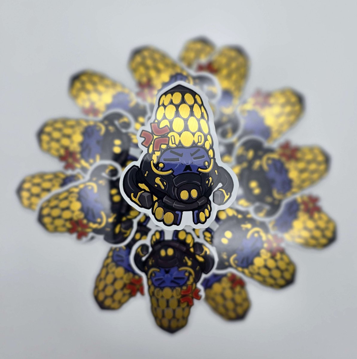 Have you annoyed your local necraloid today? <a href="/DiceyJune/">Dicey "Undead" June</a> made us an adorable new sticker for the shop :>

#warframefanart #warframe