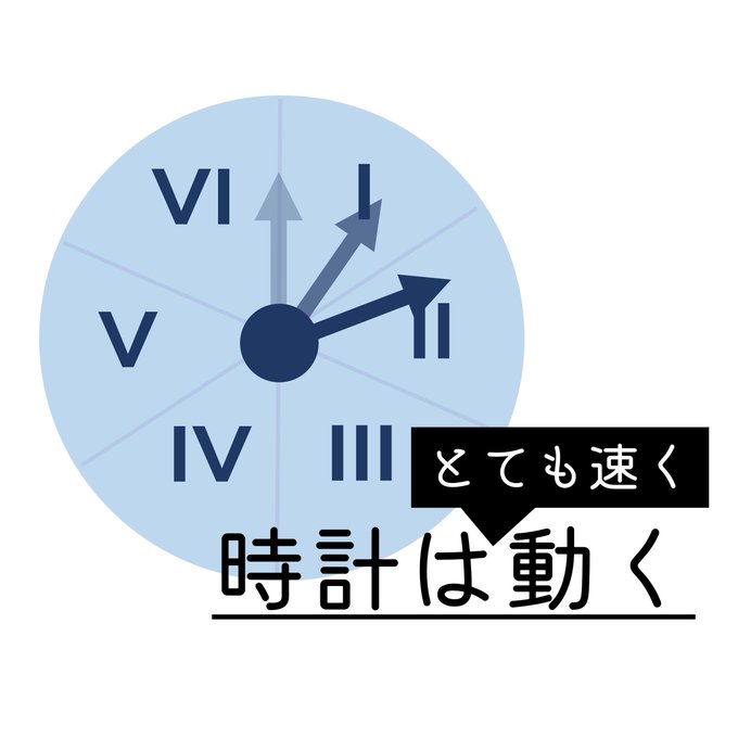 時計はとても速く動く