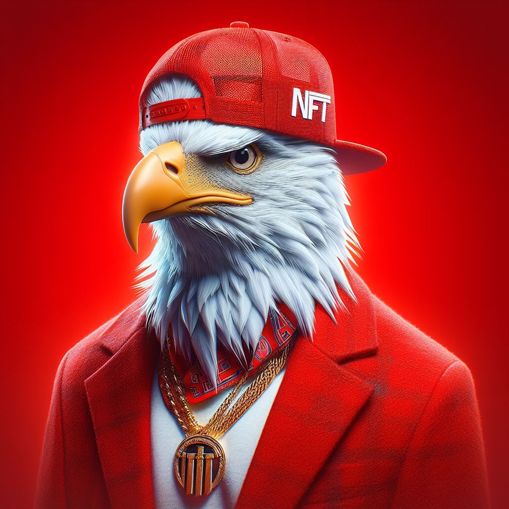 Check out this item on OpenSea opensea.io/assets/matic/0… via <a href="/opensea/">OpenSea</a> Cool Bald eagle design with red background in NFT 3D with the best bag in the world
#NFT
#nftart
#NFTspace 
#nftcommunity 
#NFTArtists
#nftcollector
#nftcollectors
#3dart 
#Ethereum