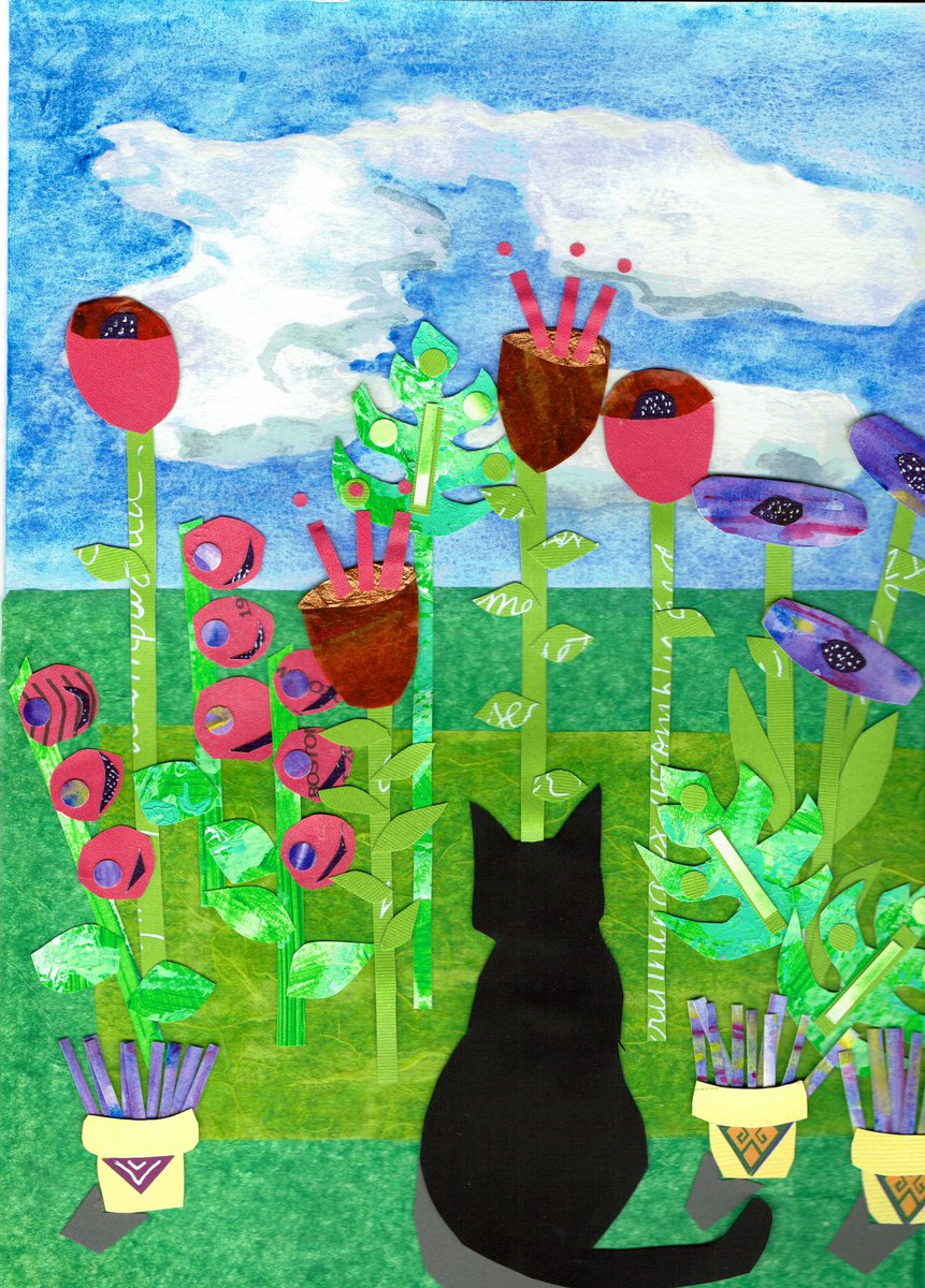 papergoddess2's tweet photo. Molly in the Garden
#cutpapercollage exhibiting soon @NewburyportArt https://t.co/VUmpkv9g9I