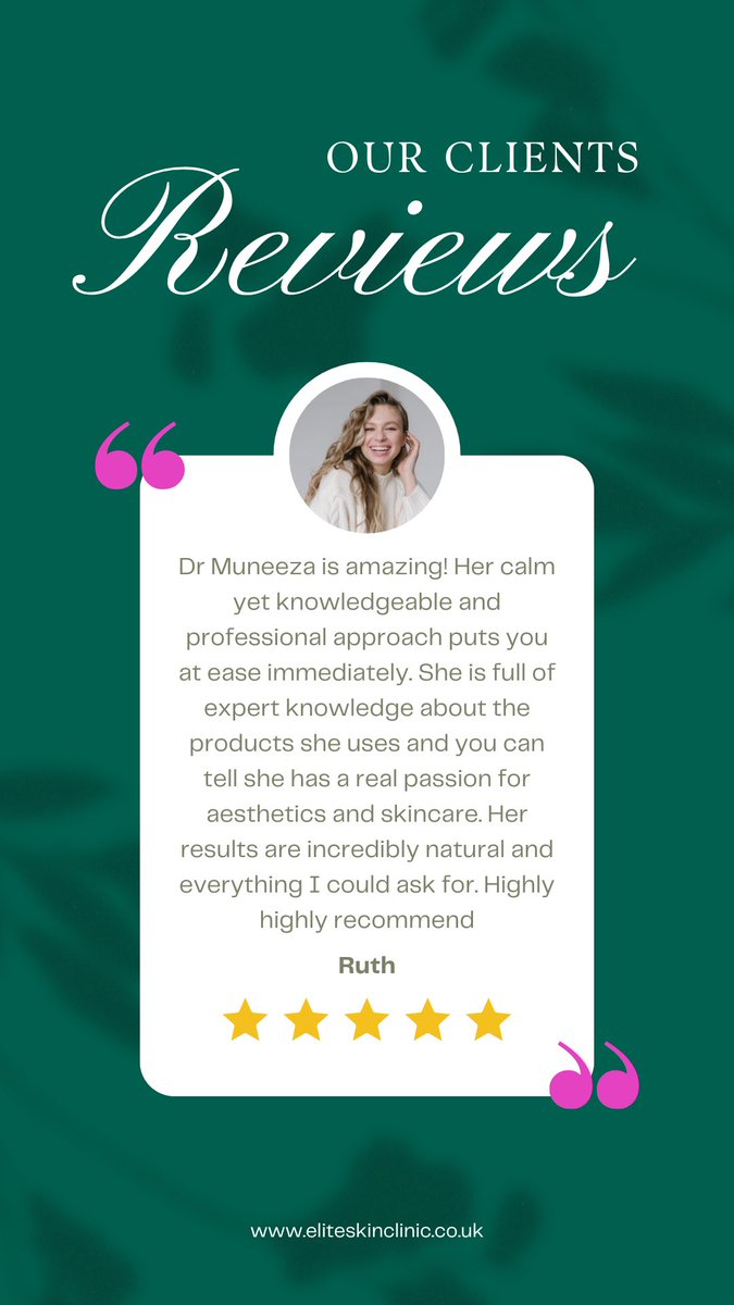 Thank you, Ruth, for the amazing review!

#happy #saturday #clientreview #beforeafter #discount #facialaesthetics #cobhamskinclinic #surreybeauty #beautyblogger #cobham #cobhamsurrey #botox #dermalfillers #rfmicroneedling #profhilo #skinboosters #polynucleotides #exosomes #prp