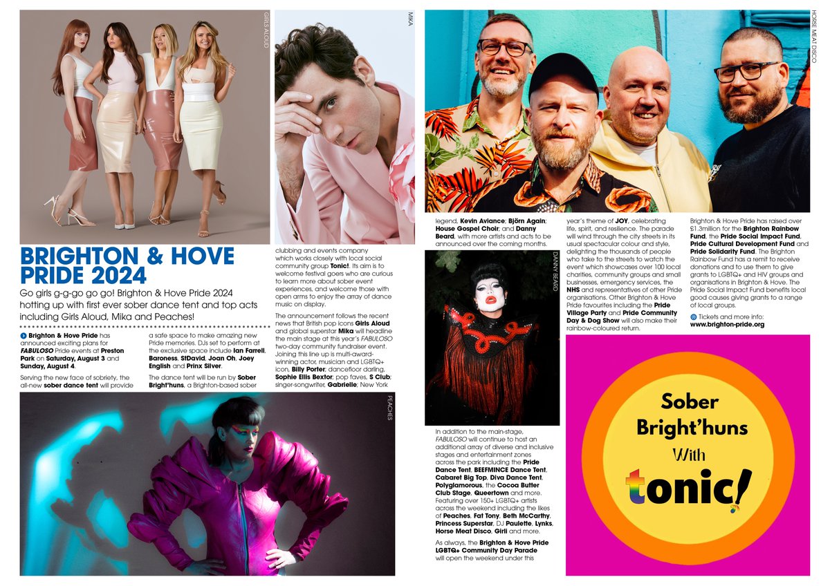 What a line-up! Well done <a href="/PrideBrighton/">Brighton & Hove Pride</a>. August is going to be a month of #LGBTQ JOY for our city🌈

#Brighton #BrightonPride #Pride #JOY #LGBTQ <a href="/horsemeatdisco/">Horse Meat Disco</a> 

🩵❤️💚🩷💛💙💜🤎