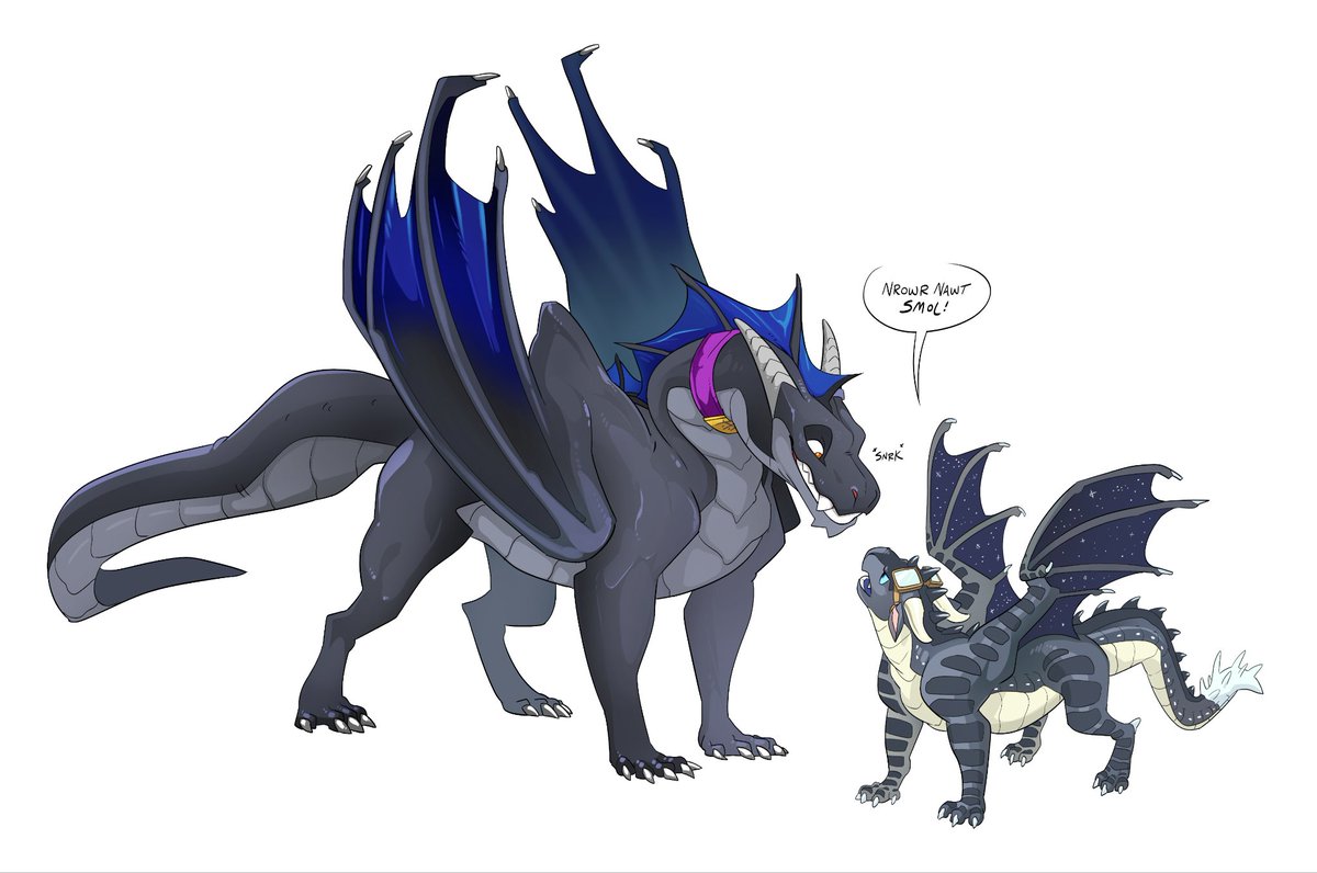 Shadowderg @ Home (@mkshadowdrake) on Twitter photo A gift for <a href="/fluffdarken/">Fatehunter</a> to celebrate his hatchday. Also a good measure of Shadow's size compared to an adult nightwing.
Happy hatchday li'l Fate!
Art by the wonderful <a href="/GreekCeltic/">Moved to bluesky</a> A gift for <a href="/fluffdarken/">Fatehunter</a> to celebrate his hatchday. Also a good measure of Shadow's size compared to an adult nightwing.
Happy hatchday li'l Fate!
Art by the wonderful <a href="/GreekCeltic/">Moved to bluesky</a>