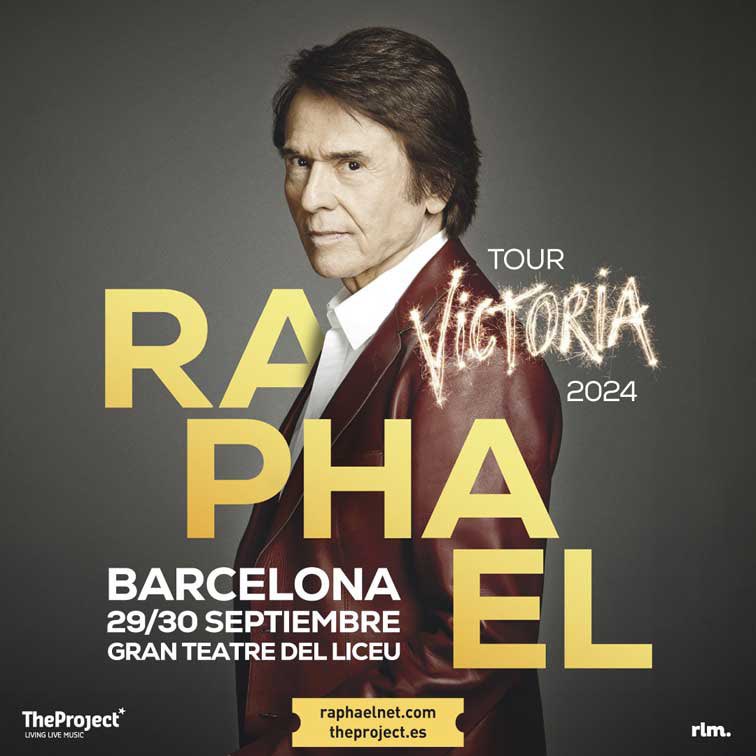 En septiembre @RAPHAELartista vuelve a Barcelona para ofrecer dos conciertos en el Gran Teatre del Liceu @Liceu_cat ! Consigue ya tus entradas aquí: proticketing.com/theproject/es_…