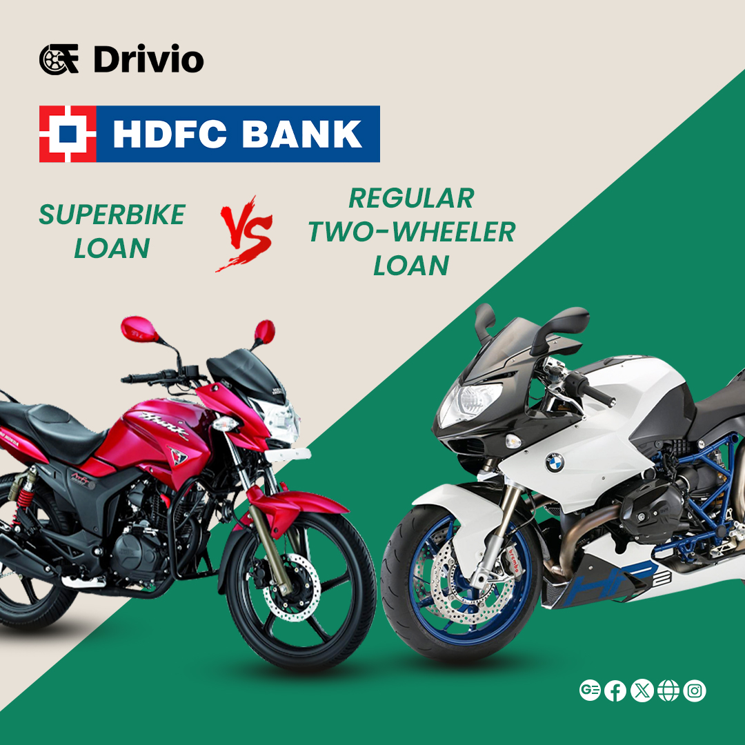 Exploring loan options? Compare HDFC Superbike Loan with Regular Two-Wheeler Loan and make an informed decision for your next ride!

Read more drivio.in/loans/hdfc-sup…

#HDFCSuperbikeLoan #BikeLoan #TwoWheelerFinance #BikeLoanComparison #DreamRide #IndiaRides #drivio_official