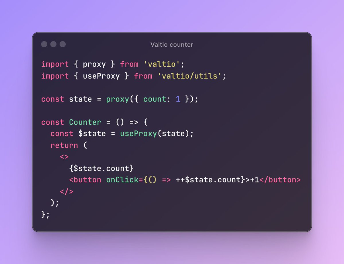 dai_shi's tweet image. Perhaps you&apos;re not familiar with Zustand, or maybe Valtio is new to you. Take a look at these two counter examples to learn something different.