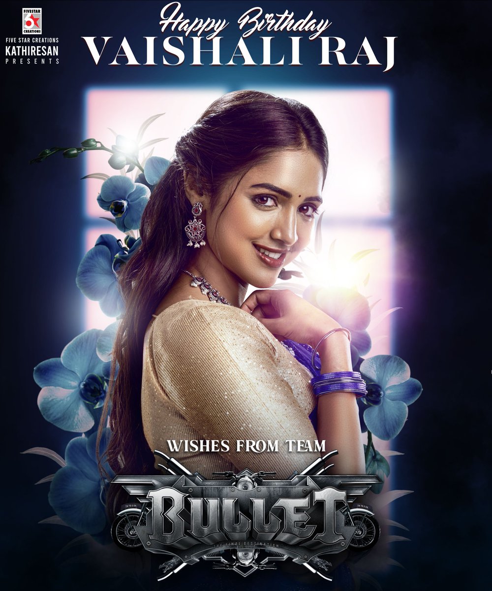 Wishing the talented @IamVaishaliRaj from Team Bullet a fabulous birthday filled with love, laughter, and endless success! 🎂✨ #HappyBirthdayVaishaliRaj On final Stage of shoot 🎬 @elviinvinu_off Debut As Lead Hero & @offl_Lawrence in prominent role directed by Diary Fame…