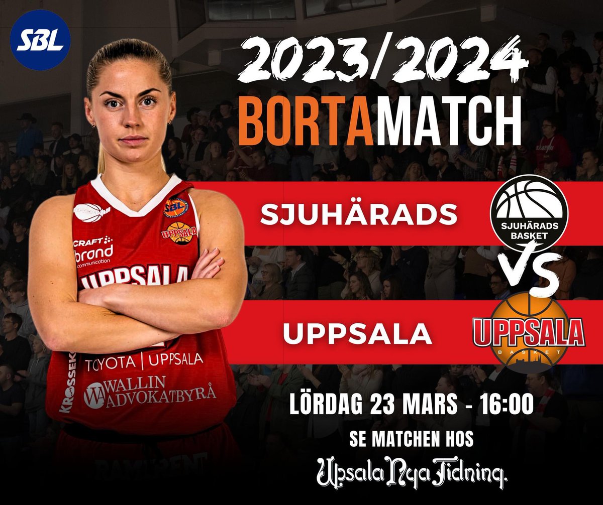 🔥 GAMEDAY - SISTA GRUNDSERIEMATCHEN! 🔥

🏆: SBL dam
🆚: Sjuhärads Basket
🕖: 16:00
🏟️: Boråshallen
📺: unt.se/livesport/bask…

Heja Uppsala! ❤

Foto: Dan Pettersson #UppsalaBasket