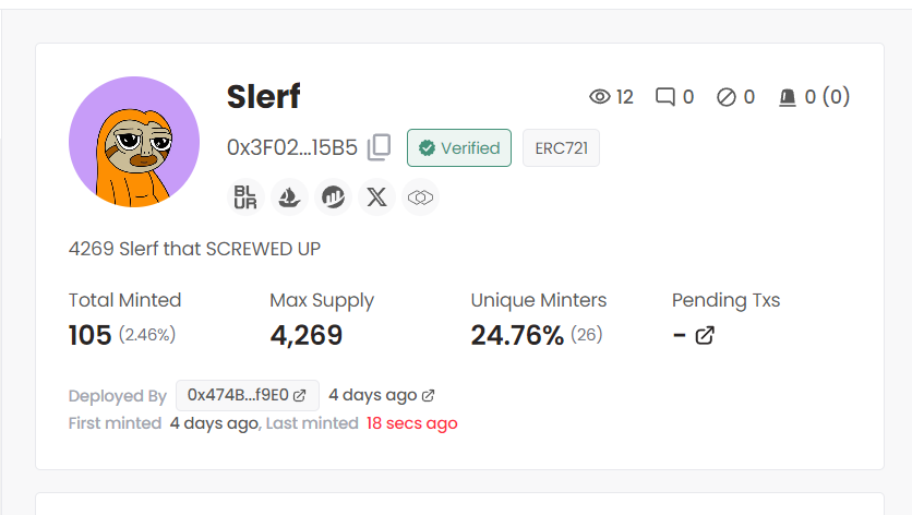 Oh fuck. 
#SLERF #memecoins #NFTs <a href="/Slerfsol/">Slerf</a>