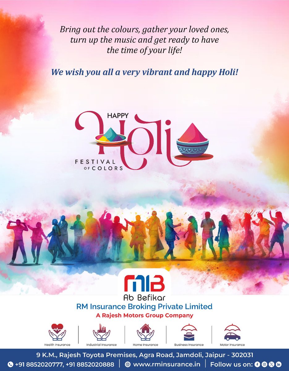 RM_Insurance_Br's tweet photo. Celebrating Holi Festival with lots of Joy &amp; Happiness... #insurance #insurancebroker #insurancebrokerage #insurancebrokers #insuranceagent #insuranceagents #insuranceagency #lifeinsurance #medicalinsurancespecialist https://t.co/TIT1Wdkudu