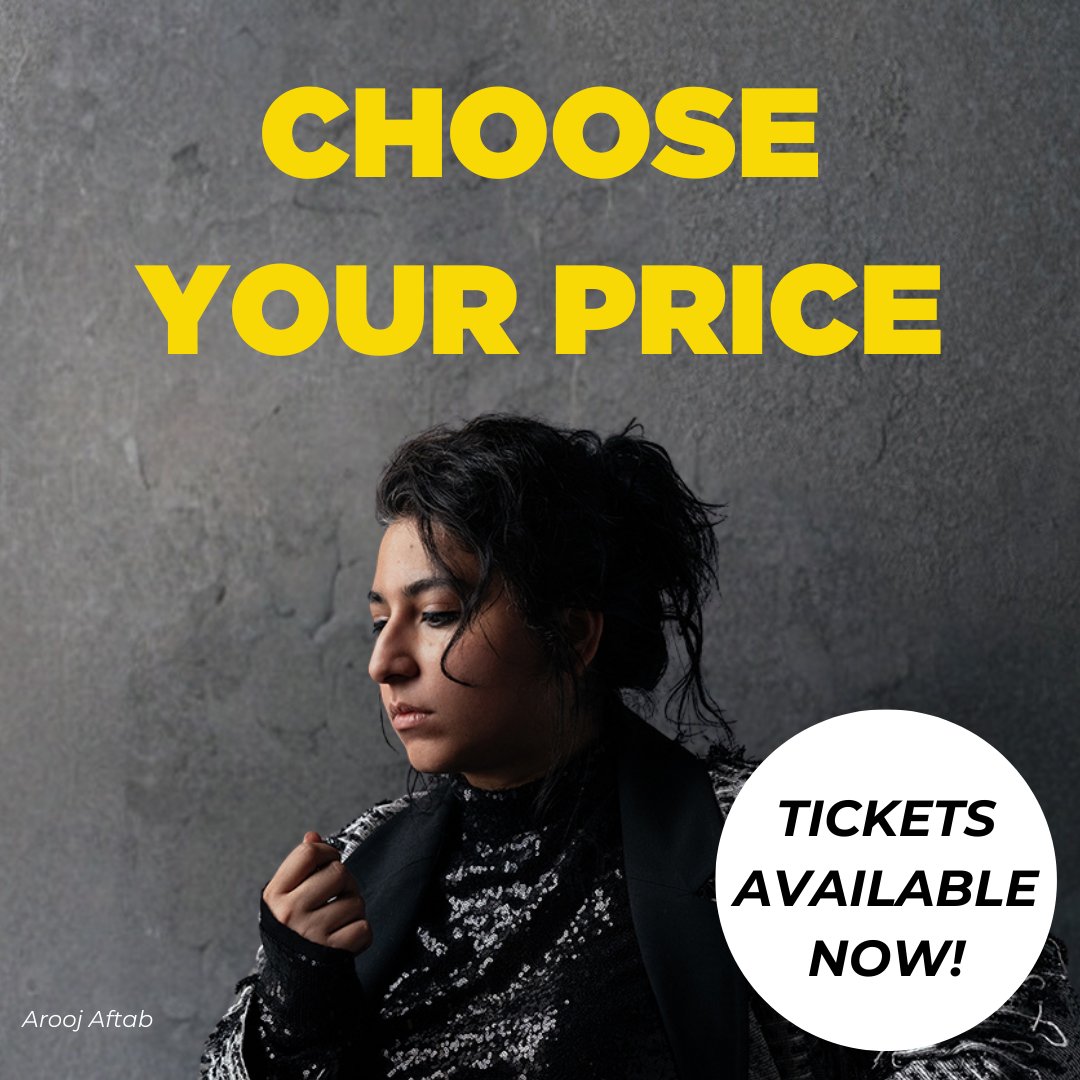 We have just released a limited number of choose-your-own-price tickets for tonight's performance with Grammy Award-winning musician, @arooj_aftab . To ensure full community access, tickets start as low as $10.75.🤗 ⁠ ⁠ Click below to save your spot! bit.ly/4ac3EyU