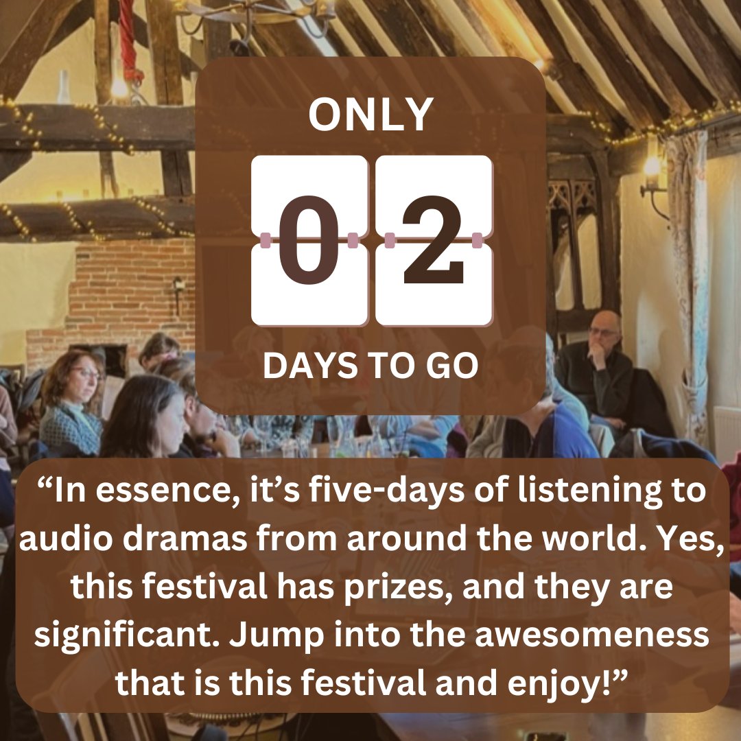 We can’t believe there are just 2 days left! Here’s what the producer of Seeds Pitchcast said about taking part last year: ‘[It's] an incredible experience with which you can all get involved. Jump into the awesomeness that is this festival and enjoy!' reddit.com/r/audiodrama/c…