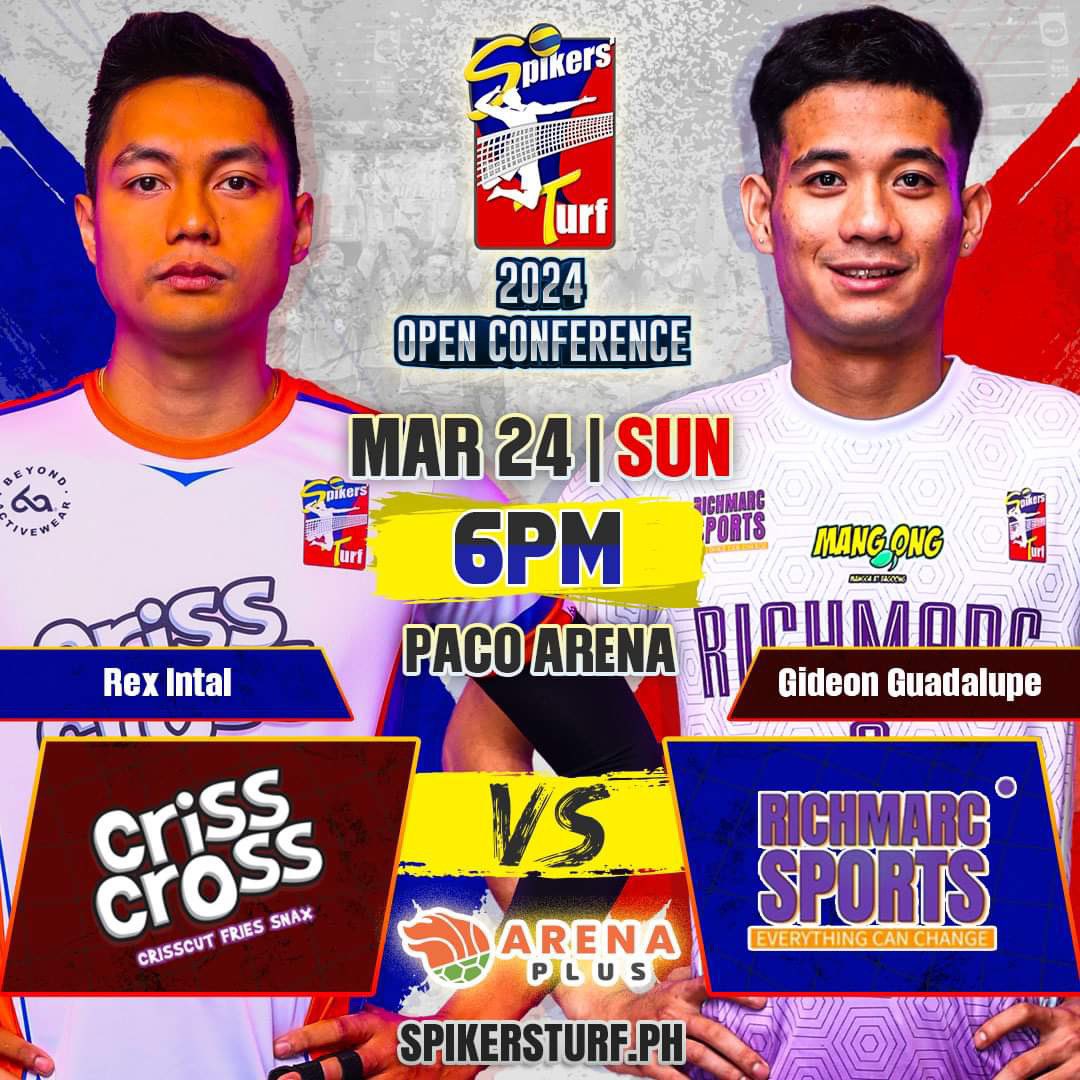 spikersturfph's tweet photo. KING CRUNCHERS SEEK TO EXTEND WIN RUN TO 3! 🏐

⚔️ : CRISS CROSS 🥔 vs. RICHMARC SPORTS 3B 🤾‍♂️
🕕 : First serve is at 6:00 p.m.
🎟️ : https://t.co/NFDTaWpIfQ

Watch the games on:
📺 : One Sports | One Sports+ 
📲 : Pilipinas Live
🖥️ : https://t.co/1yomecsrm2

#SpikersTurf2024 https://t.co/yxfsgMpTfk
