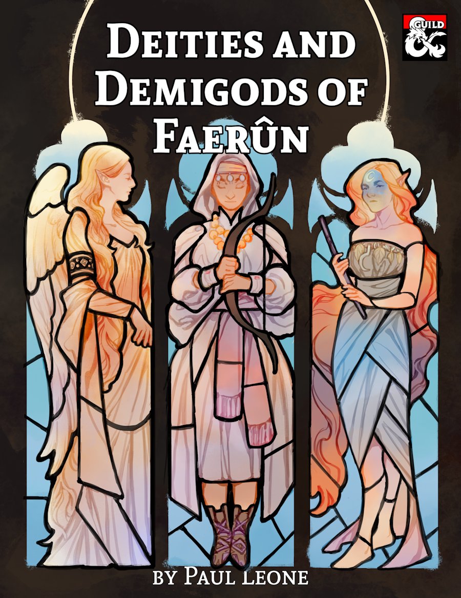 My new D&D book, Deities and Demigods of Faerûn, is up on the DM's Guild! The Forgotten Realms are home to many gods, some of whom have yet to make themselves known. Expand your game with 50 new deities, elemental powers and planar paragons! dmsguild.com/product/475105…