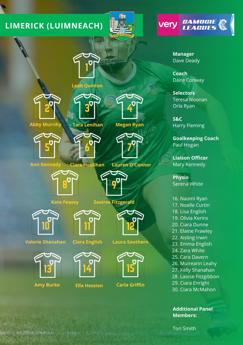 Here are your teamsheets for today's Very Camogie Division 3B League final between Dublin and Limerick. Programmes can also be purchased at the match.🎉 Throw in is at 1pm in The Ragg. Best of luck to both teams. 👏 #VeryCamogieLeagues #OurGameOurPassion