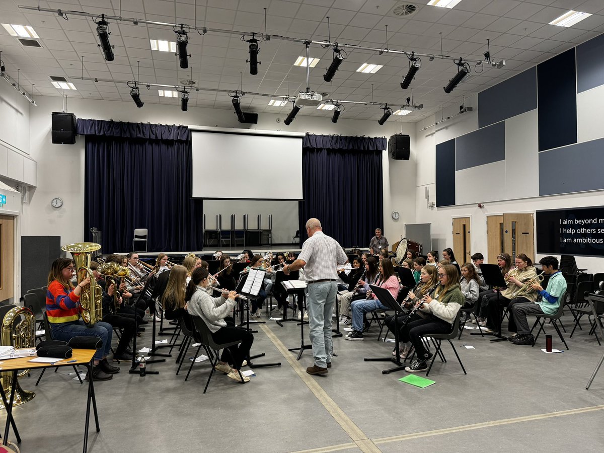 Rehearsals are well underway, led by our own Mr. Fernie, and Mr. McDermott from Islay. @newbattlehigh @NewbattleMusic #MidlothianMusicMatters