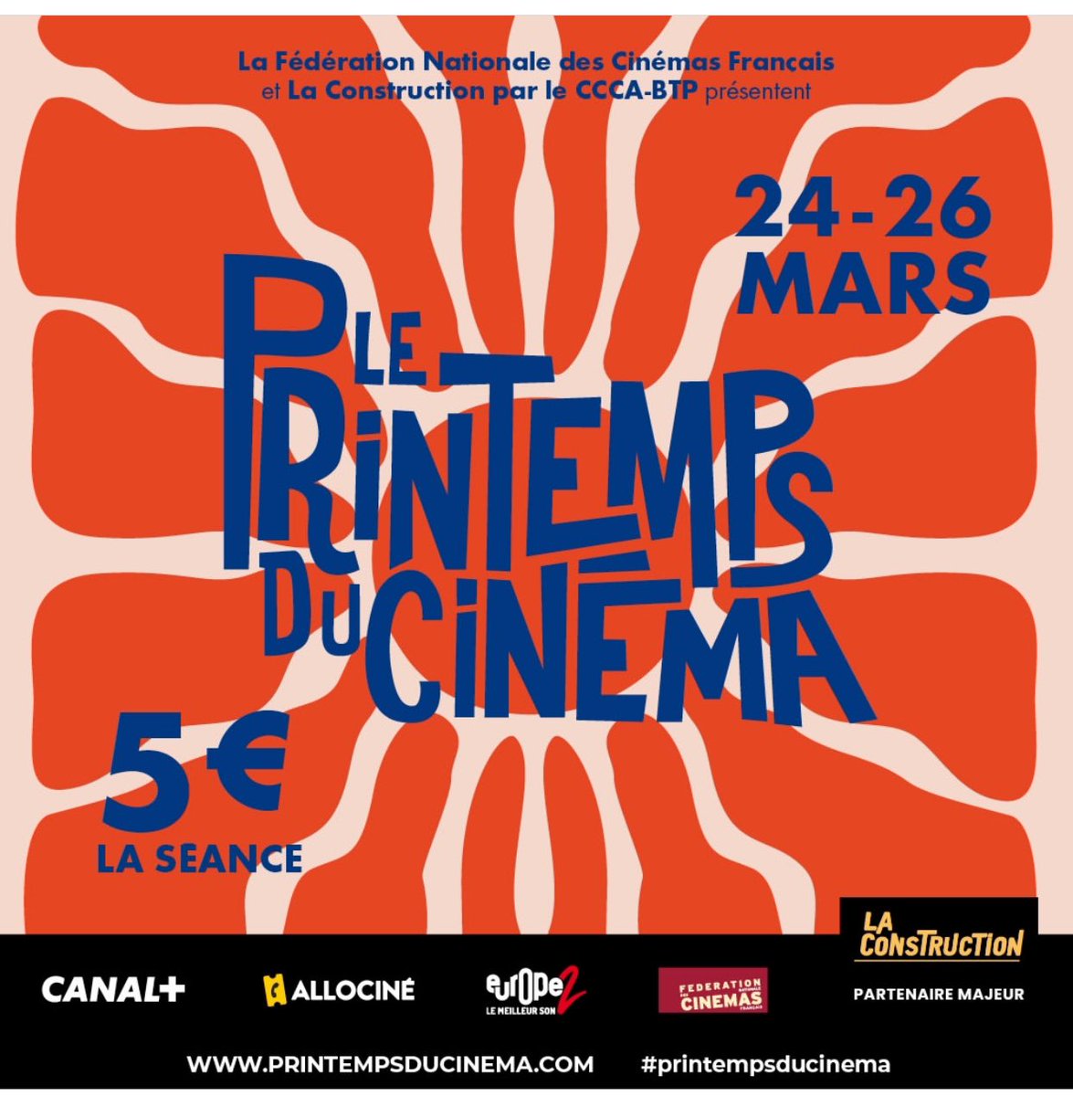 Demain on oublie pas c’est le #printempsducinema ! 5€ ma place dans la plupart des cinémas français !