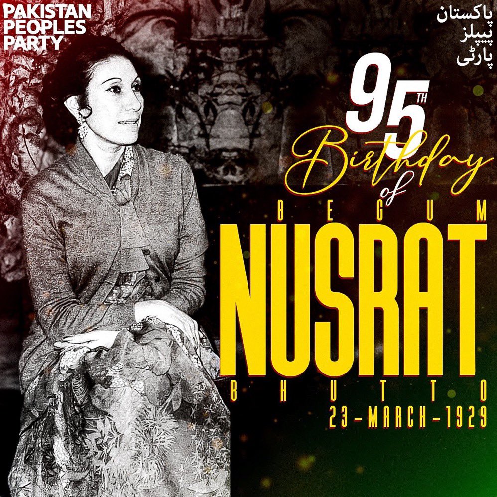 Today, we remember and celebrate the 95th birthday of my grandmother, Begum Nusrat Bhutto, a beacon of strength, resilience, and grace. Her leadership and courage in the face of a despotic dictator inspired a nation and paved the way out of our darkest night to the dawn of…