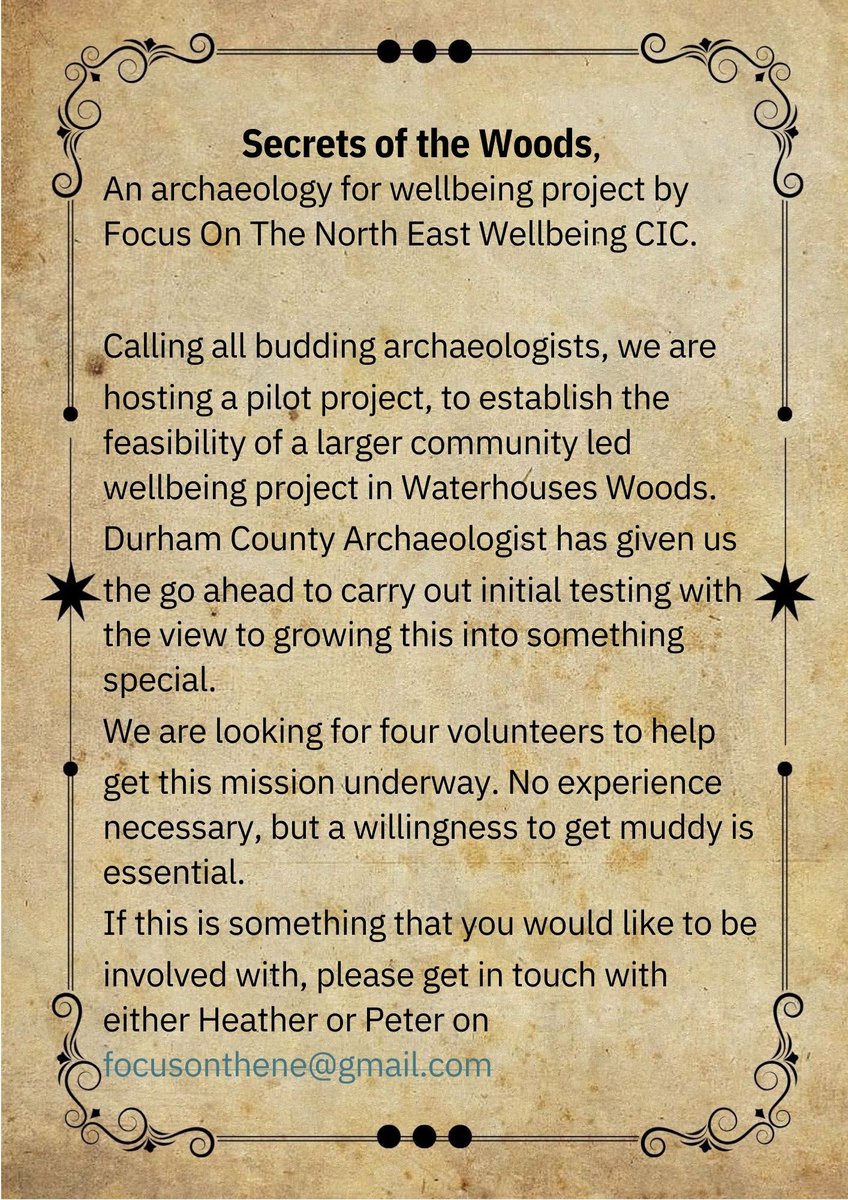 As part of a wellbeing project, we will be test-pitting on a former residential site in Durham. Following Durham County Council’s ‘D’ village policy, much of Waterhouses was demolished. @MeganOlshefski @Sally__D @RachaelKiddey @HilaryOrange @IndustrialTside @DrBCCurtis @ArcDurham