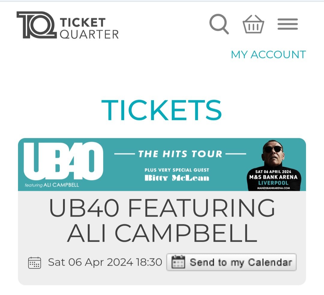 Be still my beating heart!! We're going to @UB40 👏🏽😭❤️