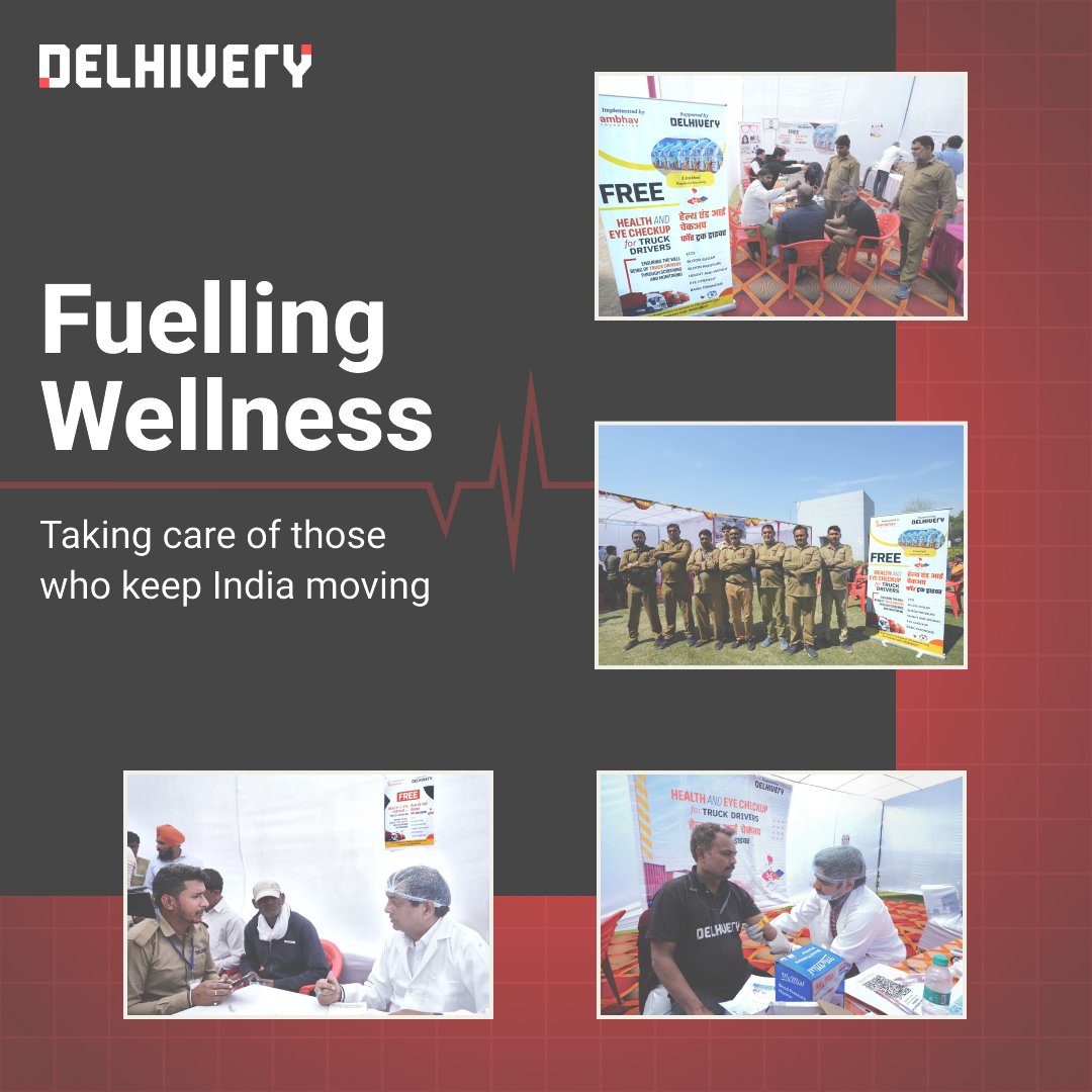 delhivery's tweet photo. Joining forces with the Sambhav Foundation, we organised a comprehensive health and eye checkup camp for over 300 dedicated truck drivers. This initiative offered various essential services, including ECGs, blood sugar tests etc.
#TheAnswerIsDelhivery #Delhivery #RoadToHealth https://t.co/n4YKIT98dC