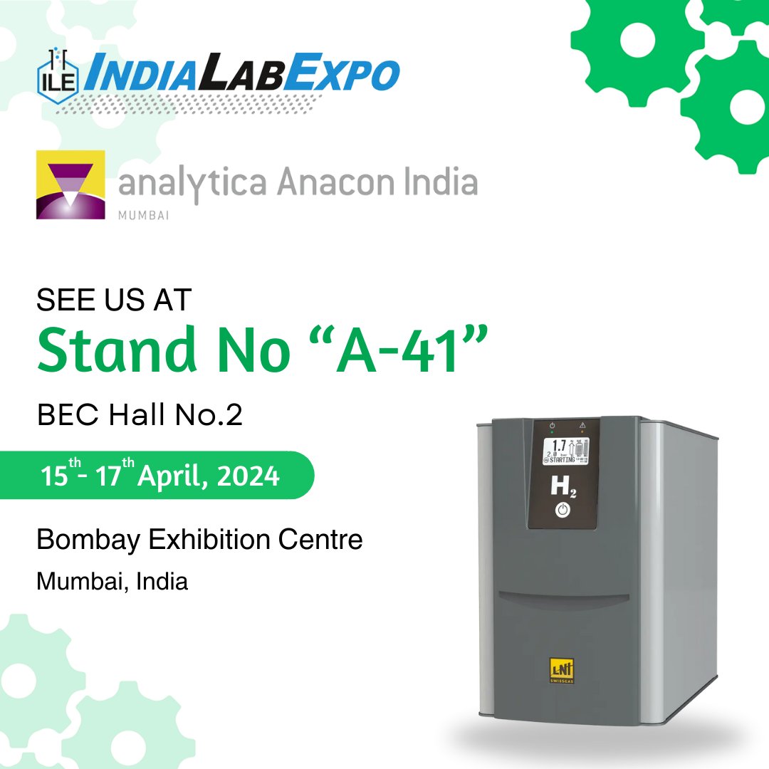 Gulfbiogroup's tweet image. Visit us at the @analyticaFair and you can get hands-on with Hydrogen Gas Generators from LNI Swissgas. #analytica #mumbai #hydrogengenerator #gba #lniswissgas