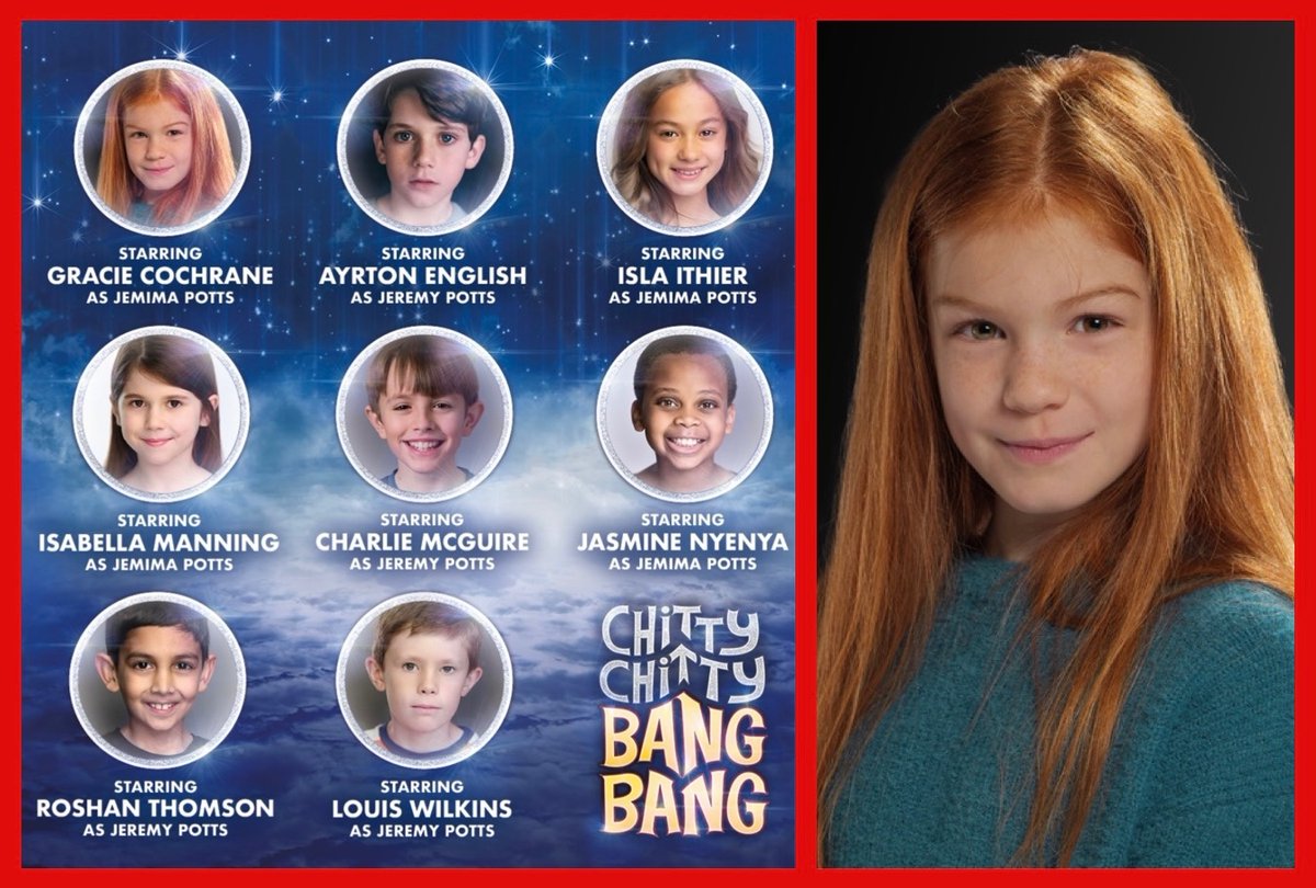Congratulations to our lovely GRACIE who is going on tour as Jemima in Chitty Chitty Bang Bang👏👏👏 #castingby and thanks to the lovely folks @dobcasting and @XRoads_Live #musicaltheatre #castingannouncement #chittychittybangbang #ontour #childrenscasting