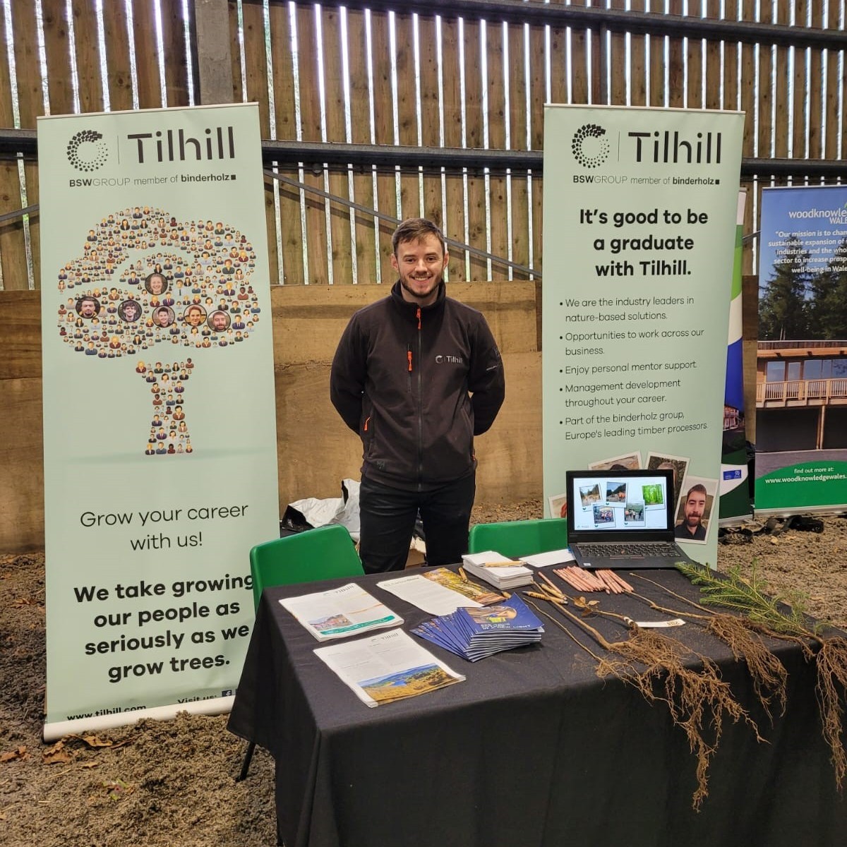 Wales & Marches Forester Jack Regan attended the @royal_forestry Careers roadshow at Coleg Glynllifon to promote forestry pathways to young people and inspire the next generation of foresters.