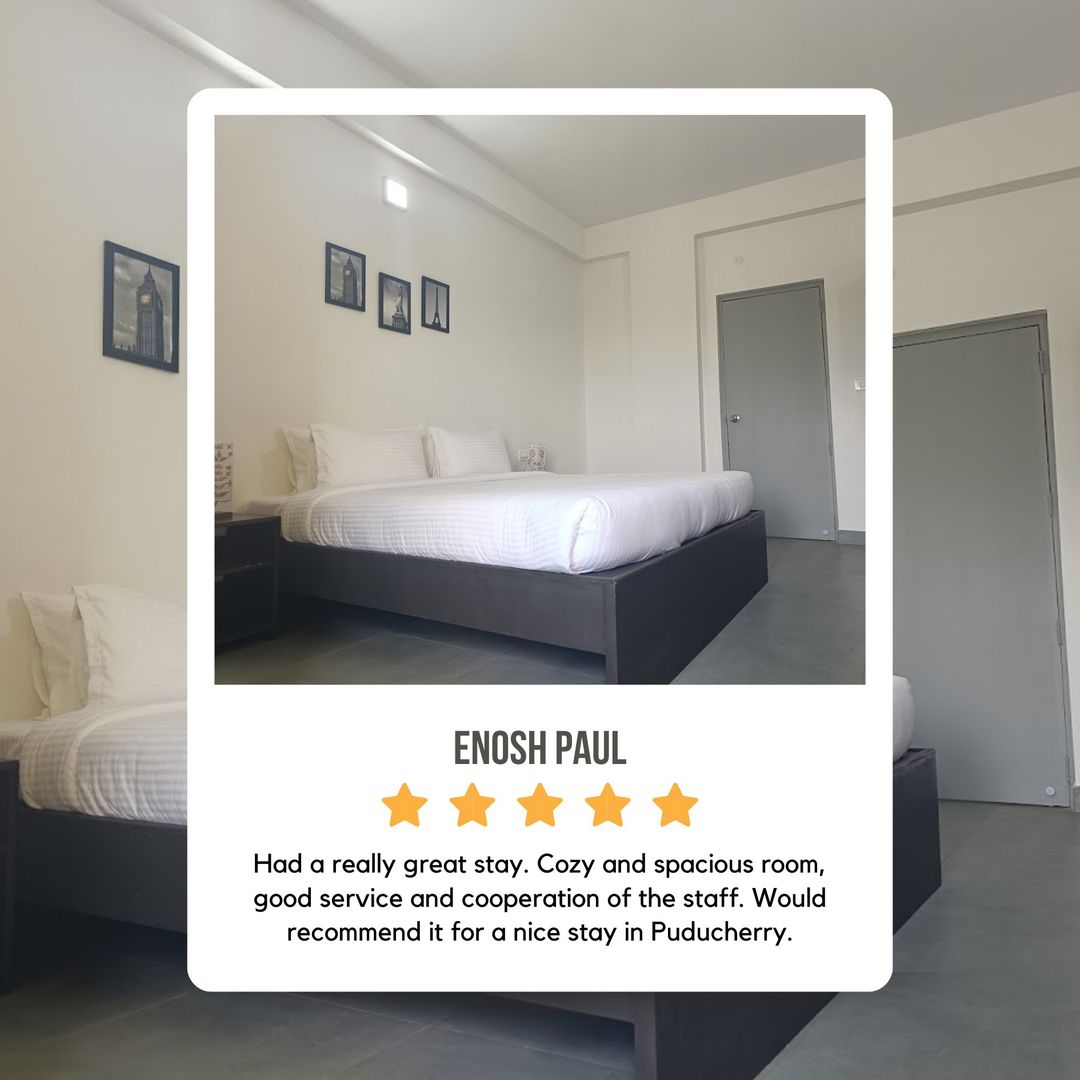 A heartfelt thank you to our cherished guests for showering Auro Maison with radiant 5-star reviews! 🌟 Your delightful experience is our greatest achievement.

#5starexperience #hotelauromaison #puducherry  #pondicherrytourism #pondicherry #guestreviews #happyguest