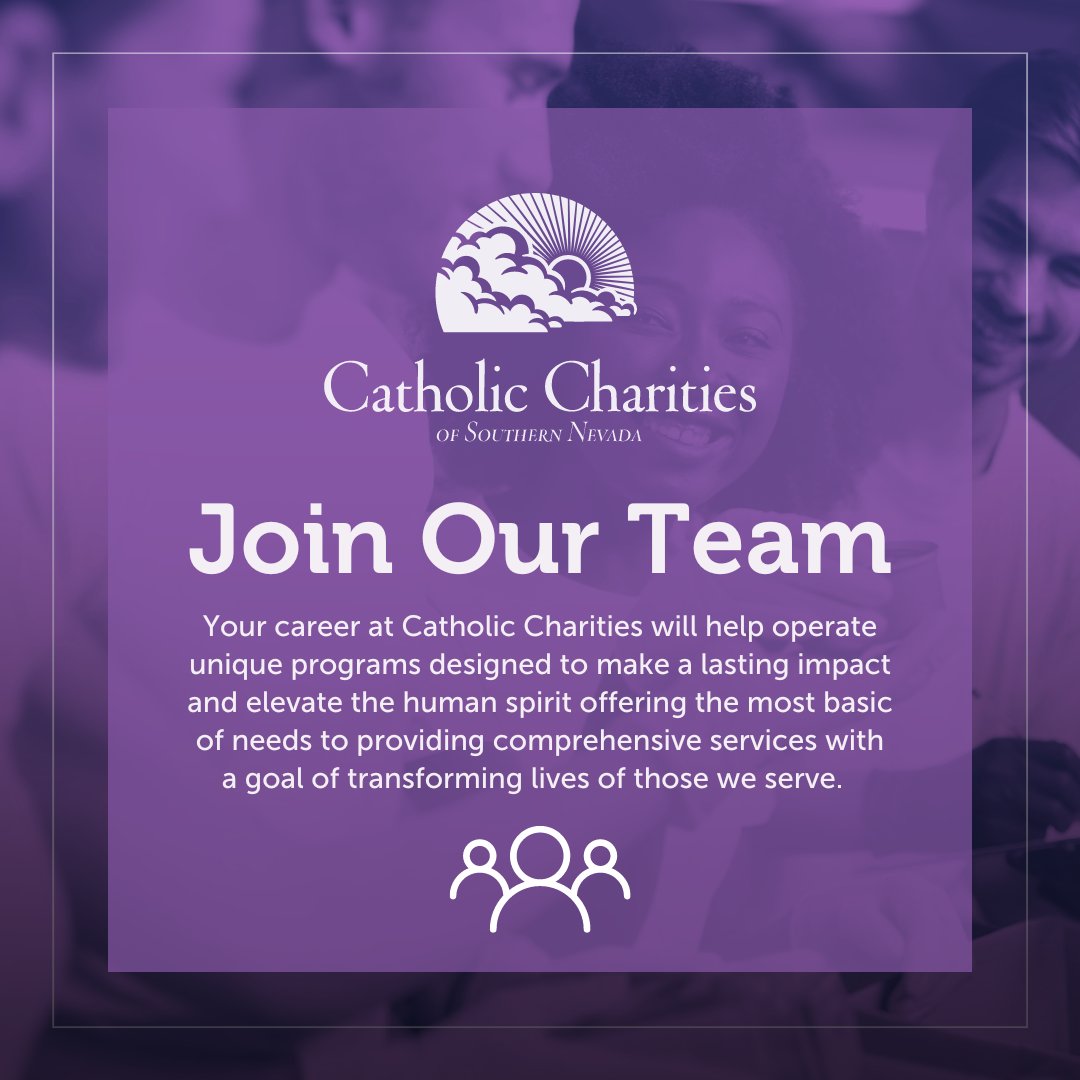 Join us at Catholic Charities of Southern Nevada and be part of a team that's changing lives for the better! Explore our openings and discover how you can add meaning and fulfillment to your life while positively impacting others. #NowHiring #LasVegasHiring #NewJobsVegas
