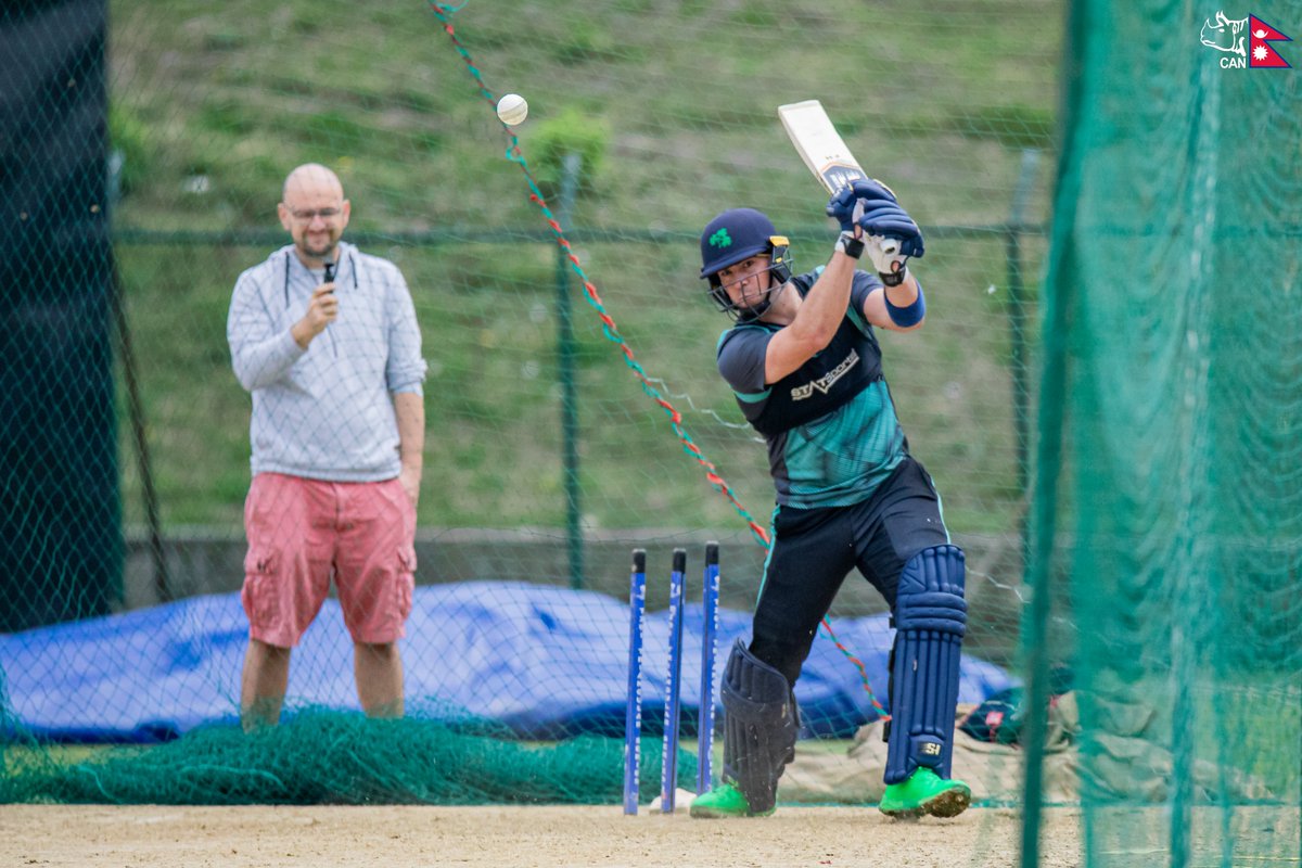 CricketNep's tweet photo. Practice in full swing as @CricketIreland  gears up for the Ireland Wolves Tour of Nepal, just 2 days away from the kickoff! 🏏

Tickets via IME Pay app: https://t.co/aT3ASJDwkM
#IRETourOfNEP | #OneBallBattles | #NepalCricket | #HappyDressingRoom | #WorldCupYear2024 https://t.co/oyUJFCYrFx