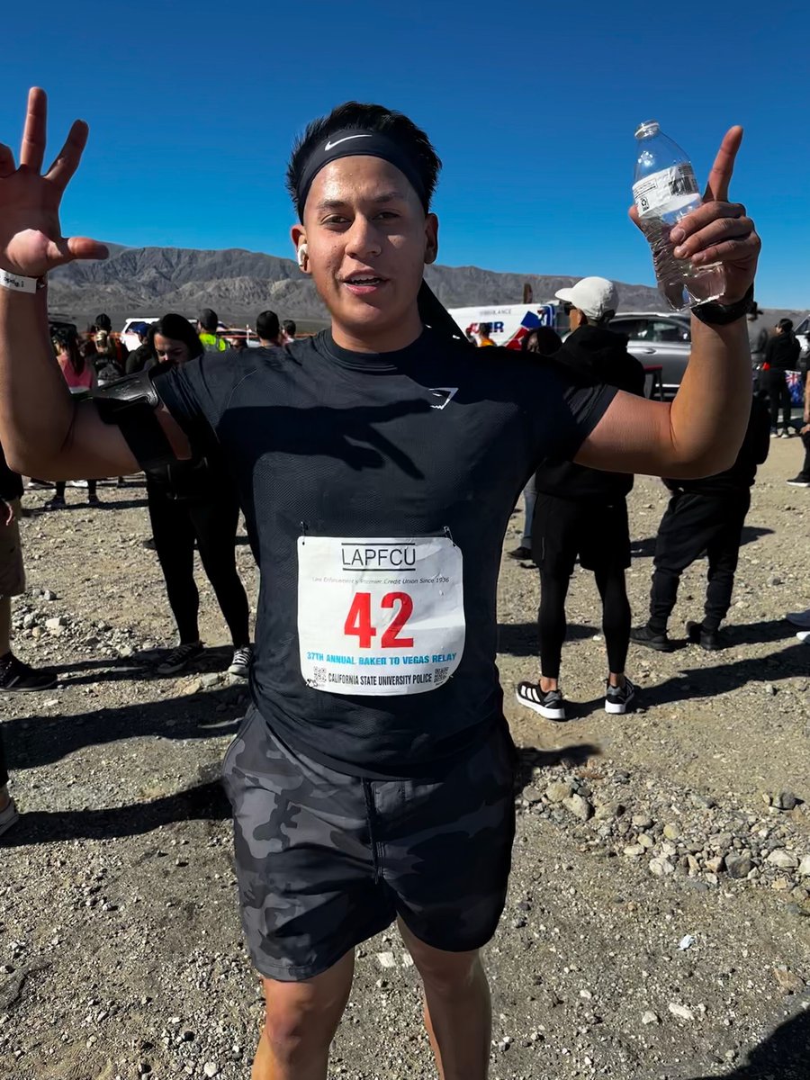 #BakerToVegas2024: This weekend, our Police Running Team (SUPA) will compete the #B2V 120-miles Relay Race from Baker, CA to Las Vegas, NV. This is what we are designed to do, #TurnAndBurn #BakerToVegas @CSUSBNews #B2V #TeamSpirit
