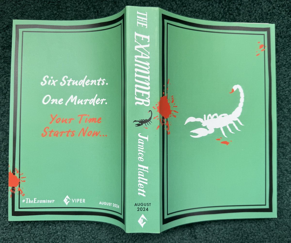 Absolutely loving the ARC of #TheExaminer 😱 top marks to @mirandajewess and the team at @ViperBooks 🎓 If you discover the scorpion in your #bookpost this week 🦂 happy sleuthing! 🕵️‍♀️🔎