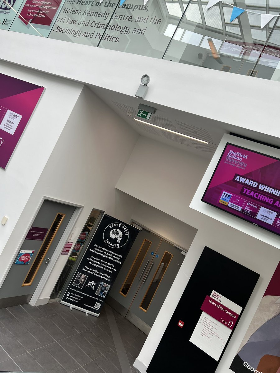 Our banner is out at today’s @sheffhallamuni Open Day to help showcase that @SHUMentalHealth nursing has a lot of options 🤘🤘 #saturday #openday #nursing #education