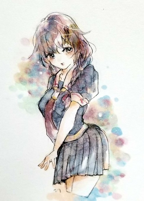 「shigure (kancolle) pleated skirt」Fan Art(Latest)
