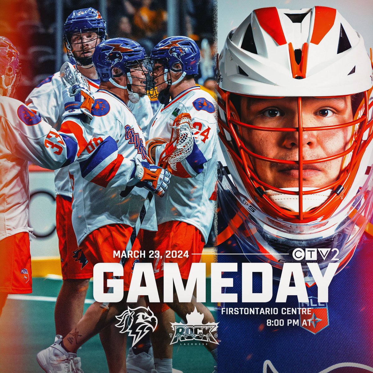 WAKE UP! It’s #GAMEDAY! 

The first of three road contests for the purple and orange, with the stakes getting higher each week. It’ll be a battle in The Hammer

🆚 Toronto Rock
🕗 8pm AT 
📍Hamilton, ON
📺 CTV2
💻 TSN+/ESPN+