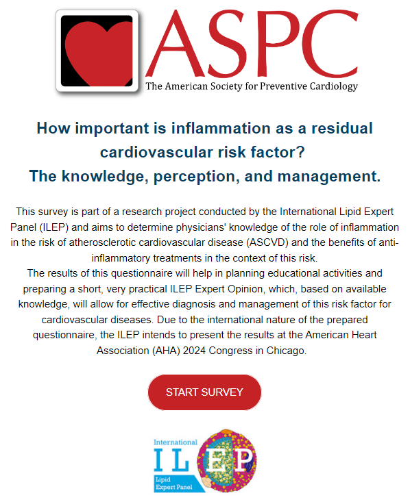 What is the physicians' perception on the role of inflammation in the risk of ASCVD? What are the benefits of anti-inflammatory treatments in the context of this risk? Take the survey and have your say 👉 ptlipid.pl/ankiety/how-im… @ASPCardio @ExpertLipid @maciejbanach