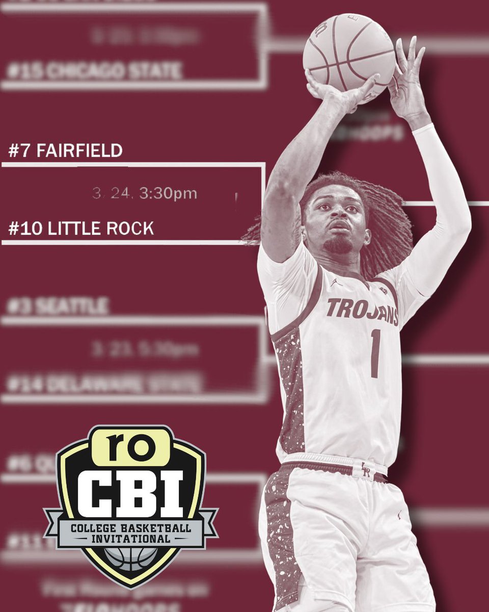 1️⃣ more day until we tip-off against Fairfield in the Ro CBI Tourney! 🌴 🏀 #LittleRocksTeam @CBITourney