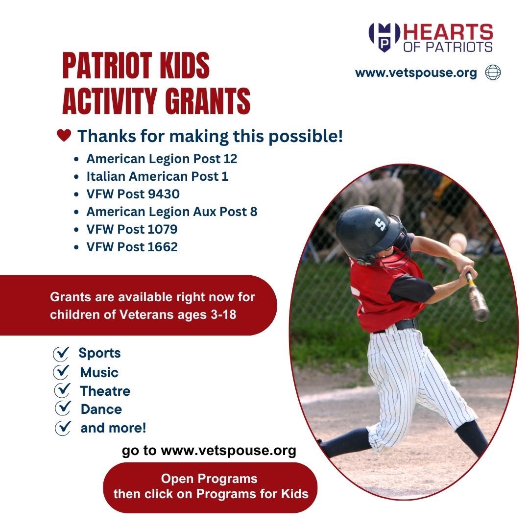 HeartsofPatriot's tweet image. Lorain County Patriots Kids Activity Grant #loraincounty #Veterans Apply today!